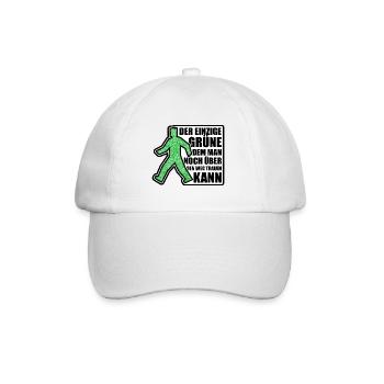 Der einzige Grüne dem man über den Weg trauen kann - Baseballkappe - Weiß/Weiß - Vorne