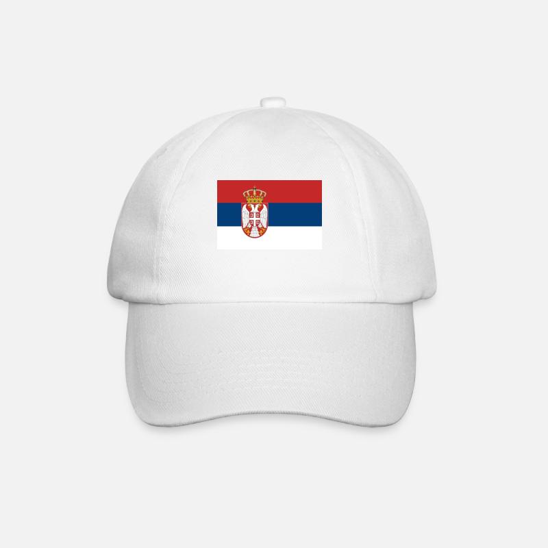 Serbien Srbija serbische Flagge Geschenkidee - Baseballkappe - Weiß/Weiß