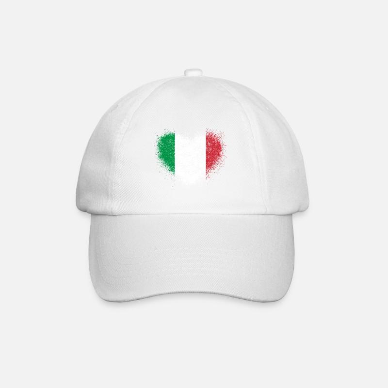 Italy - Baseball Cap - white/white