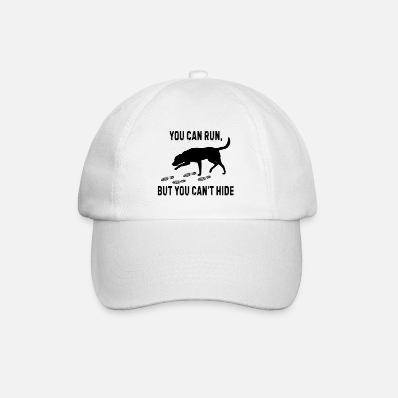 You can run but you can’t hide cadeau - Casquette classique - blanc/blanc