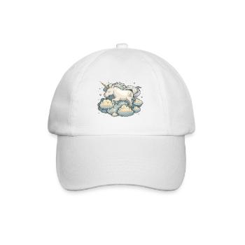 The Cloud Riding Unicorn - Baseball Cap - white/white - Front