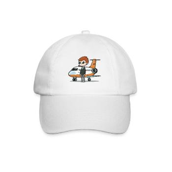 The Jet Setter - Baseball Cap - white/white - Front