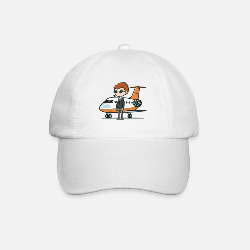 Der Jet-Setter - Baseballkappe - Weiß/Weiß