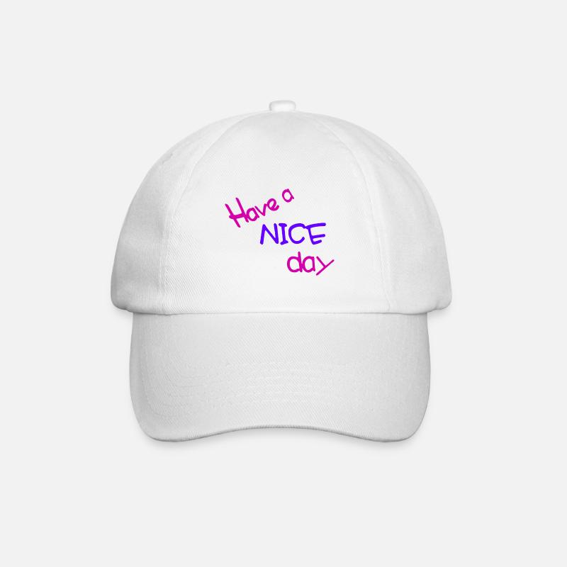 Have a nice day - Baseballkappe - Weiß/Weiß