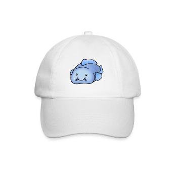 Blauer Blobfisch - Baseballkappe - Weiß/Weiß - Vorne