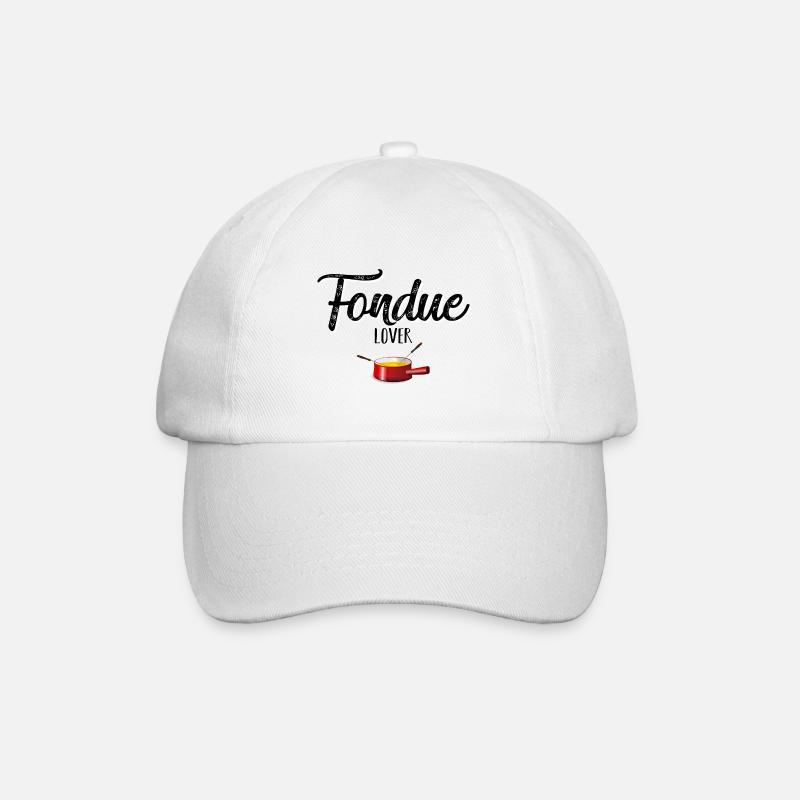 Fondue lover schwarz - Baseballkappe - Weiß/Weiß