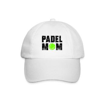 Padel Mom grunge - Baseball Cap - white/white - Front