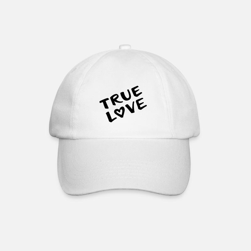 true love wahre Liebe - Baseballkappe - Weiß/Weiß