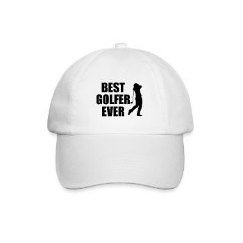 Best golfer ever gift sport golf hole - Baseball Cap - white/white - Front
