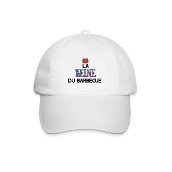 La reine du barbecue. Barbecue. Grillade. - Casquette classique - blanc/blanc - Devant