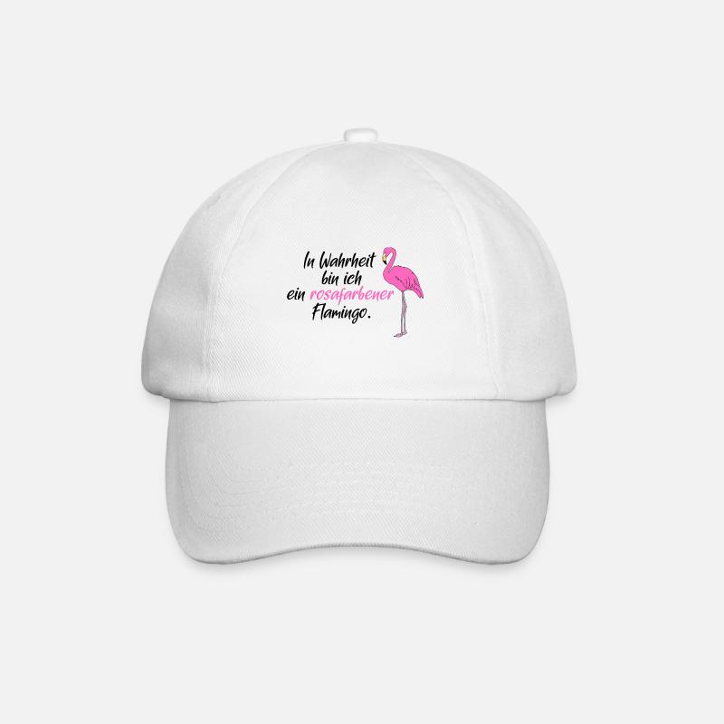 Flamingo Vogel Paradiesvogel Spruch Sprüche rosa - Baseballkappe - Weiß/Weiß