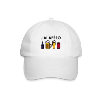 J'ai apéro - Casquette classique - blanc/blanc - Devant