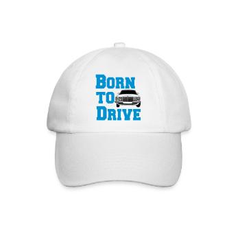 MB W123 , Born to drive ...(25) - Baseballkappe - Weiß/Weiß - Vorne