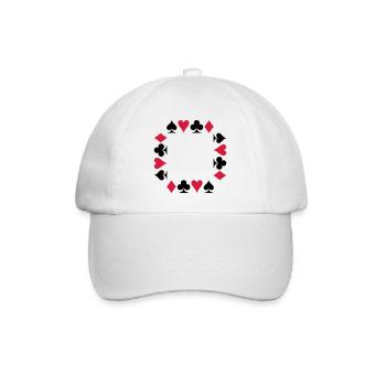 Cartes - Poker - Bridge - Casquette classique - blanc/blanc - Devant
