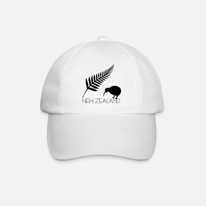 Neuseeland Bootfahren und Kiwi - Baseballkappe - Weiß/Weiß