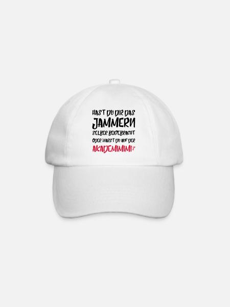 Akademimimi Spruch Geschenk Witzig - Baseballkappe - Weiß/Weiß