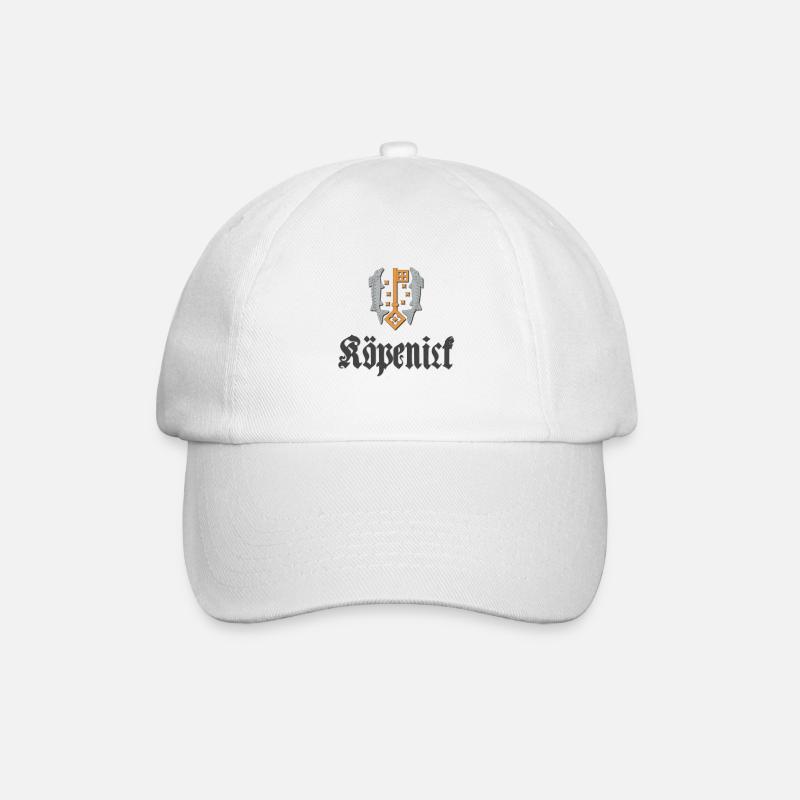 koepenick_wappen_dark - Baseballkappe - Weiß/Weiß