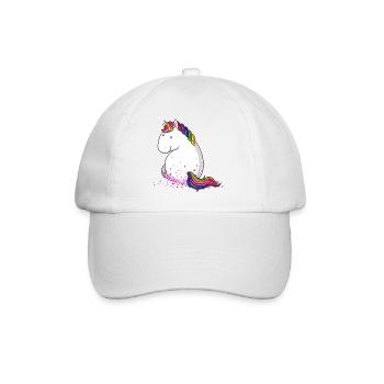 Confetti unicorn comic - Baseball Cap - white/white - Front