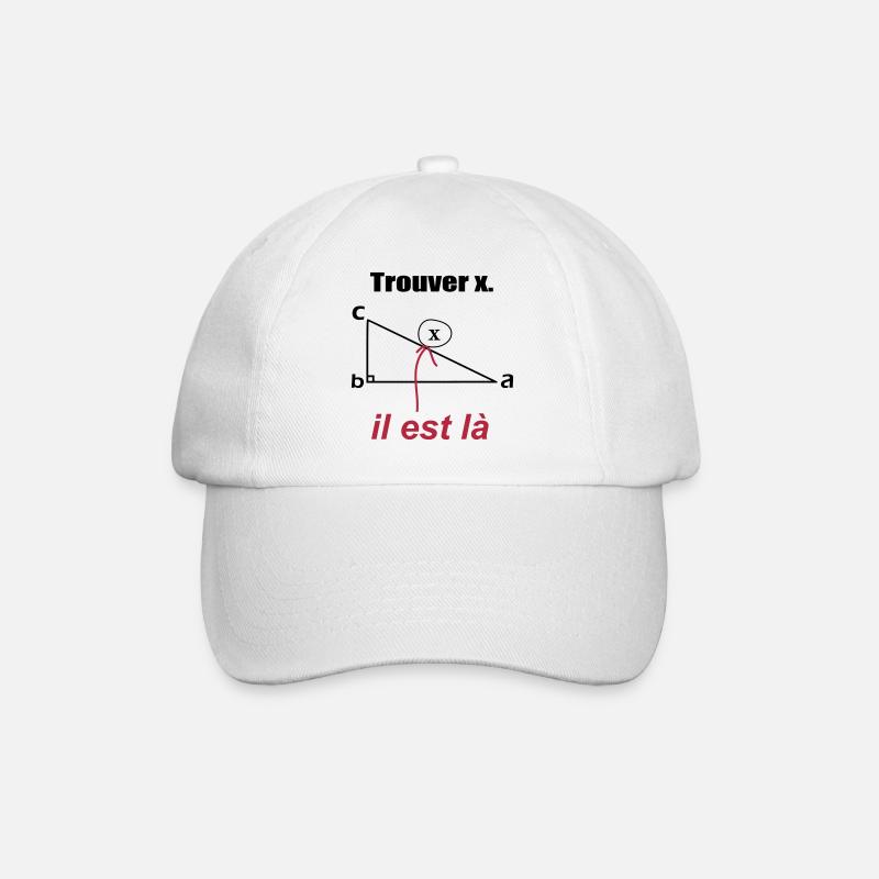 x est ici - Casquette classique - blanc/blanc
