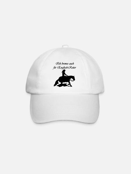 I Brake for English riders riders saying - Baseball Cap - white/white