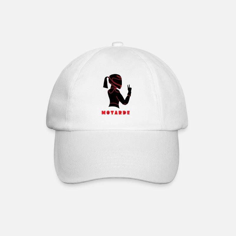 Biker - Baseball Cap - white/white