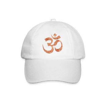 OM Zeichen - Baseballkappe - Weiß/Weiß - Vorne