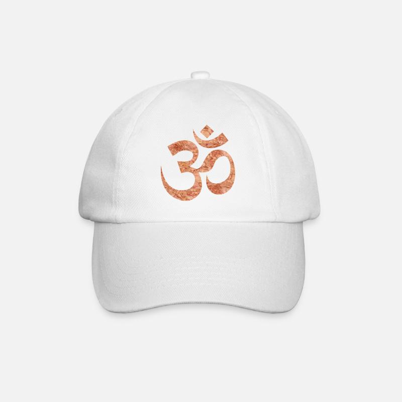 OM Zeichen - Baseballkappe - Weiß/Weiß