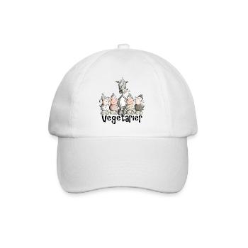 Vegetarier Wolf - Baseballkappe - Weiß/Weiß - Vorne