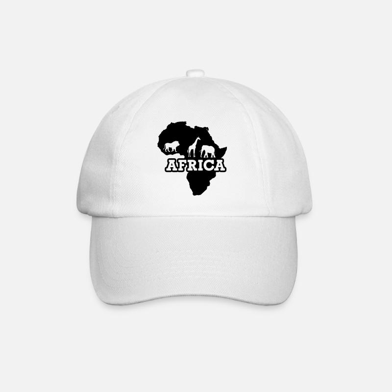 Afrika - Baseballkappe - Weiß/Weiß