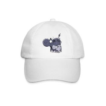 Hippo Family - Baseball Cap - white/white - Front
