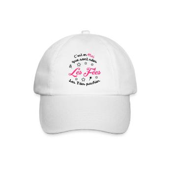 Fée / Fille / Reine / Naissance / Bébé / Mai - Baseball Cap - white/white - Front