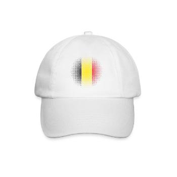 Belgium Flag Vintage Belgian Flag Used Look - Baseball Cap - white/white - Front