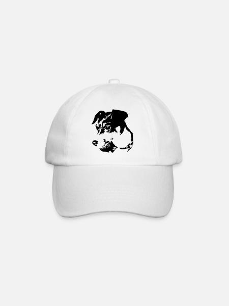 Jack Russell Terrier Kopf - Baseballkappe - Weiß/Weiß