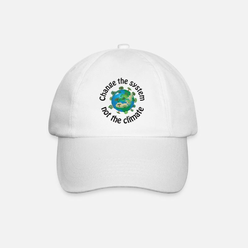 Changer le système, pas le climat noir - Casquette classique - blanc/blanc