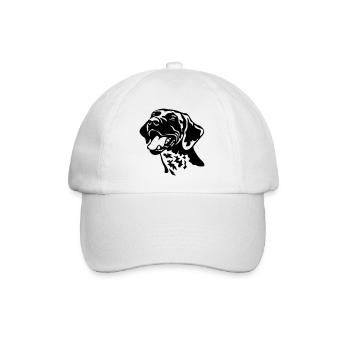 Tête de pointeur à poil court allemand - Casquette classique - blanc/blanc - Devant