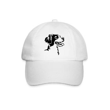 Epagneul Breton Kopf - Baseballkappe - Weiß/Weiß - Vorne