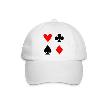Jeu de cartes Poker Heart Spades Diamond Spades - Casquette classique - blanc/blanc - Devant