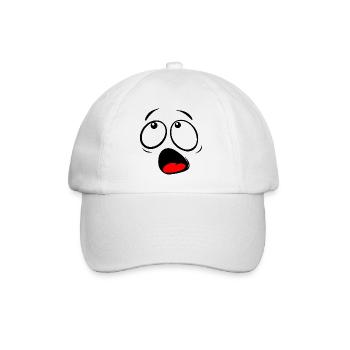Drôle de visage étonné - Casquette classique - blanc/blanc - Devant