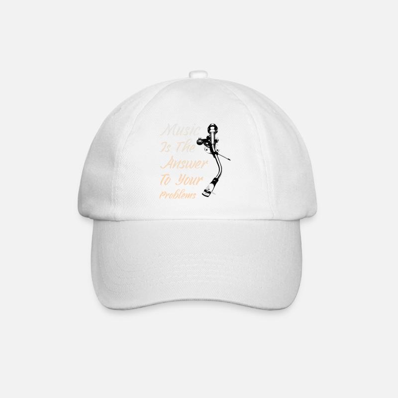 Music Is The Answer - Baseball Cap - white/white