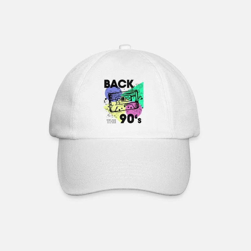 Back to the 90‘s - Baseballkappe - Weiß/Weiß