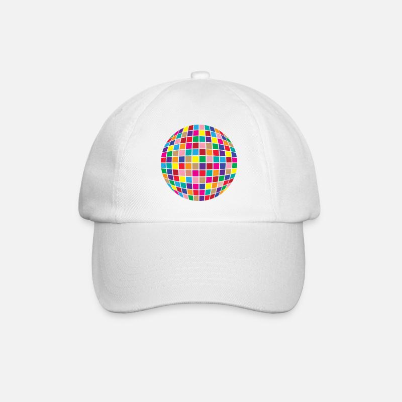 Boule à facettes / Disco - Casquette classique - blanc/blanc