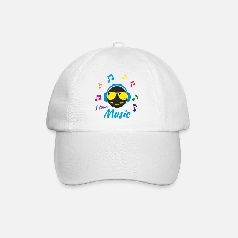 Ich mag Musik - Baseballkappe - Weiß/Weiß
