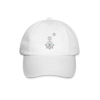 meditation - Baseball Cap - white/white - Front