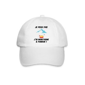 Fondue et Montagne - Casquette classique - blanc/blanc - Devant