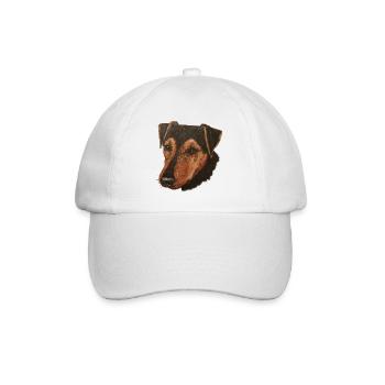 Jagdterrier Portrait - Baseballkappe - Weiß/Weiß - Vorne