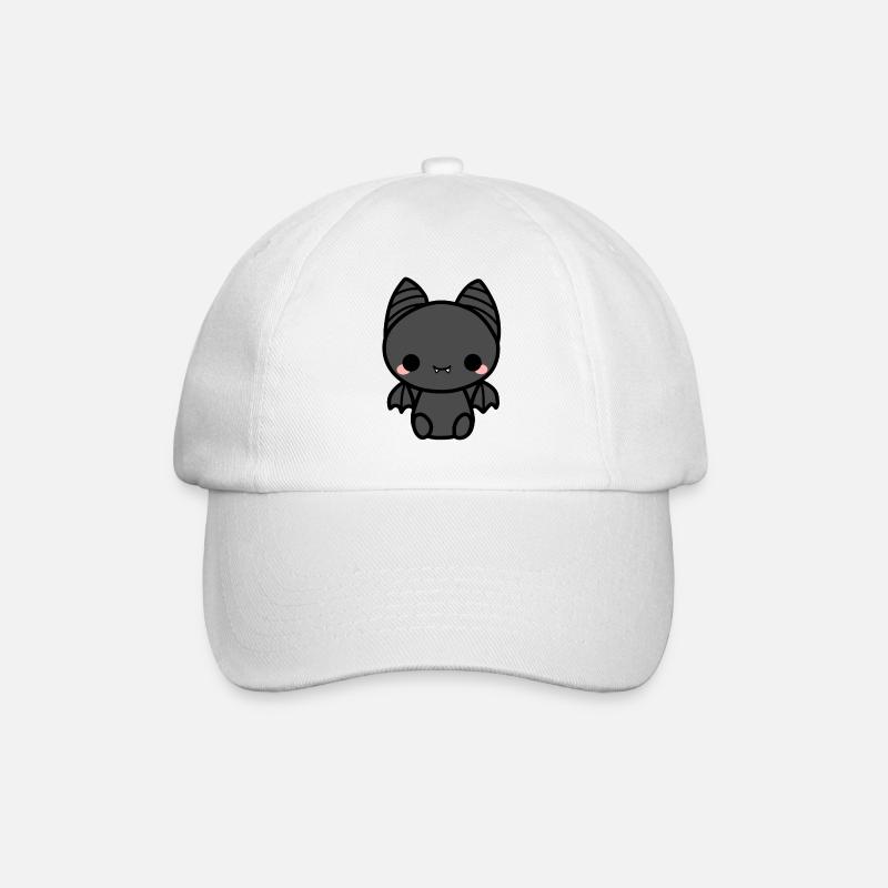 Goldige Fledermaus - Baseballkappe - Weiß/Weiß