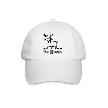 du hirsch - Baseballkappe - Weiß/Weiß - Vorne