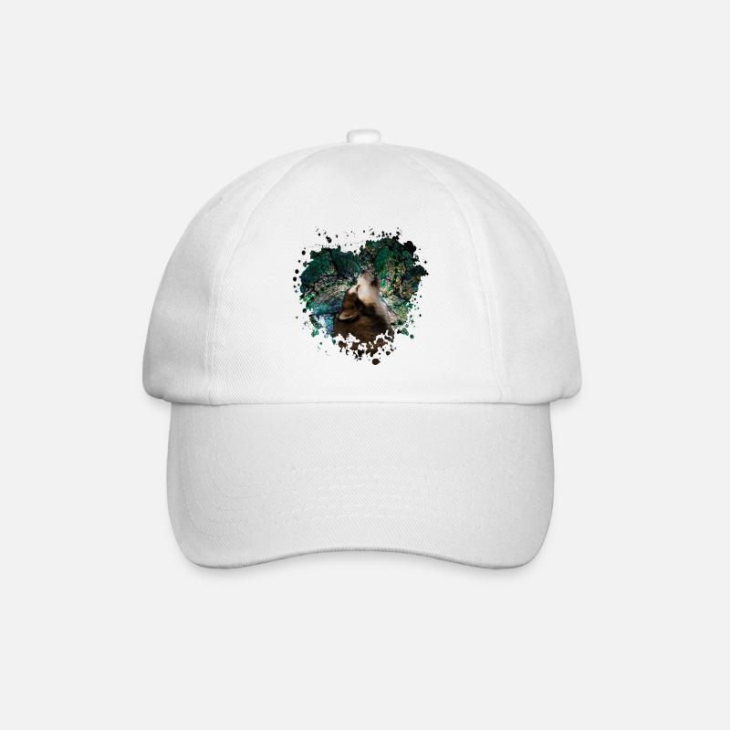 Howling malamute - Baseball Cap - white/white