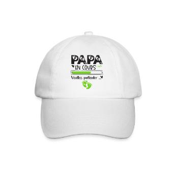 Papa En Cours - Cadeau Pour Futur Papa - Casquette classique - blanc/blanc - Devant