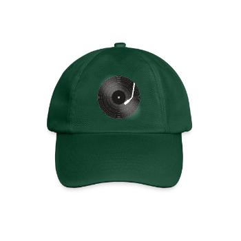 Disque musique Platine - Casquette classique - vert bouteille - Devant